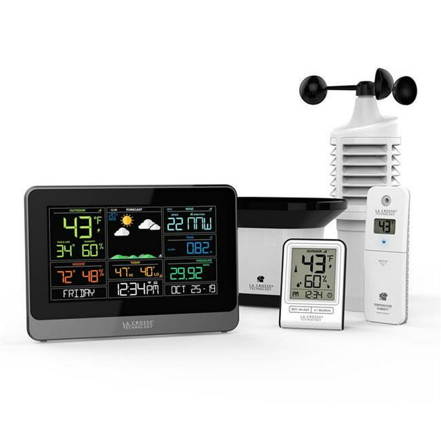 La Crosse Technology C83100-INT WiFi Professional Weather Station, Black
