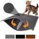 thumbnail image 1 of Alfombrilla plegable para arena para gatos de doble capa, alfombrilla para bandeja de arena para gatos con orificio grande en forma de diamante de 12 mm, alfombrilla antideslizante impermeable para inodoro para gatos, fácil de limpiar (negro) Rojo Verde, 1 of 5