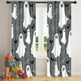 thumbnail image 5 of Blackout Kids Curtains,Gray Halloween Ghosts Bats and Boo Childrens Insulated Curtains Set Of 2,Bedroom Essentials,Toddler Room Decor 42"x84", 5 of 5