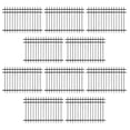thumbnail image 2 of CAPHAUS Heavy Duty Pinnacle Fence Barrier Panel, 4FT Height X 6FT Width Anti-Rust Metal Fencing Panel, 2” Diameter Steel Outdoor Decorative Garden Fence Panel for Yard, Pool, Patio, Pack of 10, 2 of 9