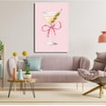 thumbnail image 4 of AVOI Pink Martini Glass Coquette Home Decor Poster Couquette Room Decor Bar Cart Art 80s 90s Y2K Wall Art Modern Home Decor Canvas Wall Art Poster Unframe: 12x16in, 4 of 5