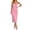 Pink, variant on Womens Summer Bodycon Knit Midi Dress 2029 Spring Beach Holiday V Neck Casual Sleeveless Ribbed Sweater Dresses