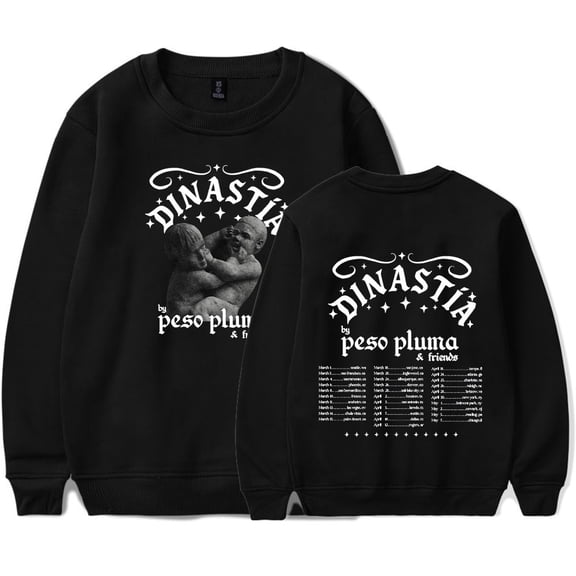 Peso Pluma Dinastía & Friends 2026 Tour Merch Sweatshirt – Unisex O-Neck Long Sleeve Pullover , Casual Streetwear Top for Fans Concert Support Outfit
