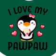 thumbnail image 4 of Inktastic I Love My Pawpaw with Cute Penguin and Hearts Girls Baby Bib, 4 of 4