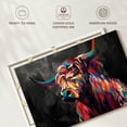 thumbnail image 6 of Elephant Stock Cow Abstract Wall Art - Horizontal Canvas Wall Art - Living Room Wall Decor - Animal Canvas - Black And Gray Decor - 12" x 8", 6 of 8
