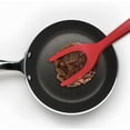 thumbnail image 4 of Espátula de silicona 2 en 1 para carne, tortillas, panqueques y huevos fritos (rojo y negro), 4 of 7