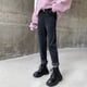 thumbnail image 4 of Cowsor Kids Girls Jeans Washed Elastic Waist Wide Leg Baggy Pants, 4 of 7