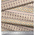 thumbnail image 3 of Soimoi Cotton Cambric Fabric Aztec Geometric Print Fabric by The Yard 56 Inch Wide, 3 of 3