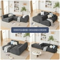 thumbnail image 4 of 107” Modular Sectional Sofa, Modern Sofa Couch for Living Room, High Density Sponges Cloud Couch Sectional, L-Shape Couches for Living Room, Darkgrey, 4 of 10