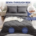 thumbnail image 6 of BDEUS Comforter Set 5 Pieces Grey All Seasons Comforters Bed in a bag with 2 Pillow Sham Full Size, 6 of 12