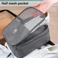 thumbnail image 5 of Water Resistant Travel Shoe Bags, Breathable Shoe Storage Organizer Shoes Pouch with Zipper, for Men Women (Holds 3 Pairs of Shoes), 5 of 8