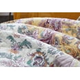 thumbnail image 2 of DaDa Bedding Bohemian Burgundy Red Velvet Trim Floral Paisley Patchwork Cotton Bedspread Set (JHW-868), 2 of 11