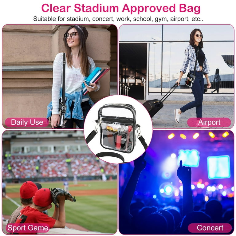 Unisex Tote Clear Tote Bag Transparent Concerts Bag Work and Sports with  Zipper