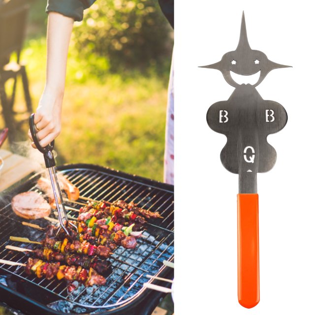 Tenedor De Barbacoa Tenedor De Barbacoa Tenedores de parrilla para barbacoa 6 en 1, tenedor de carne para barbacoa reutilizable, herramienta de cocina (niña naranja)