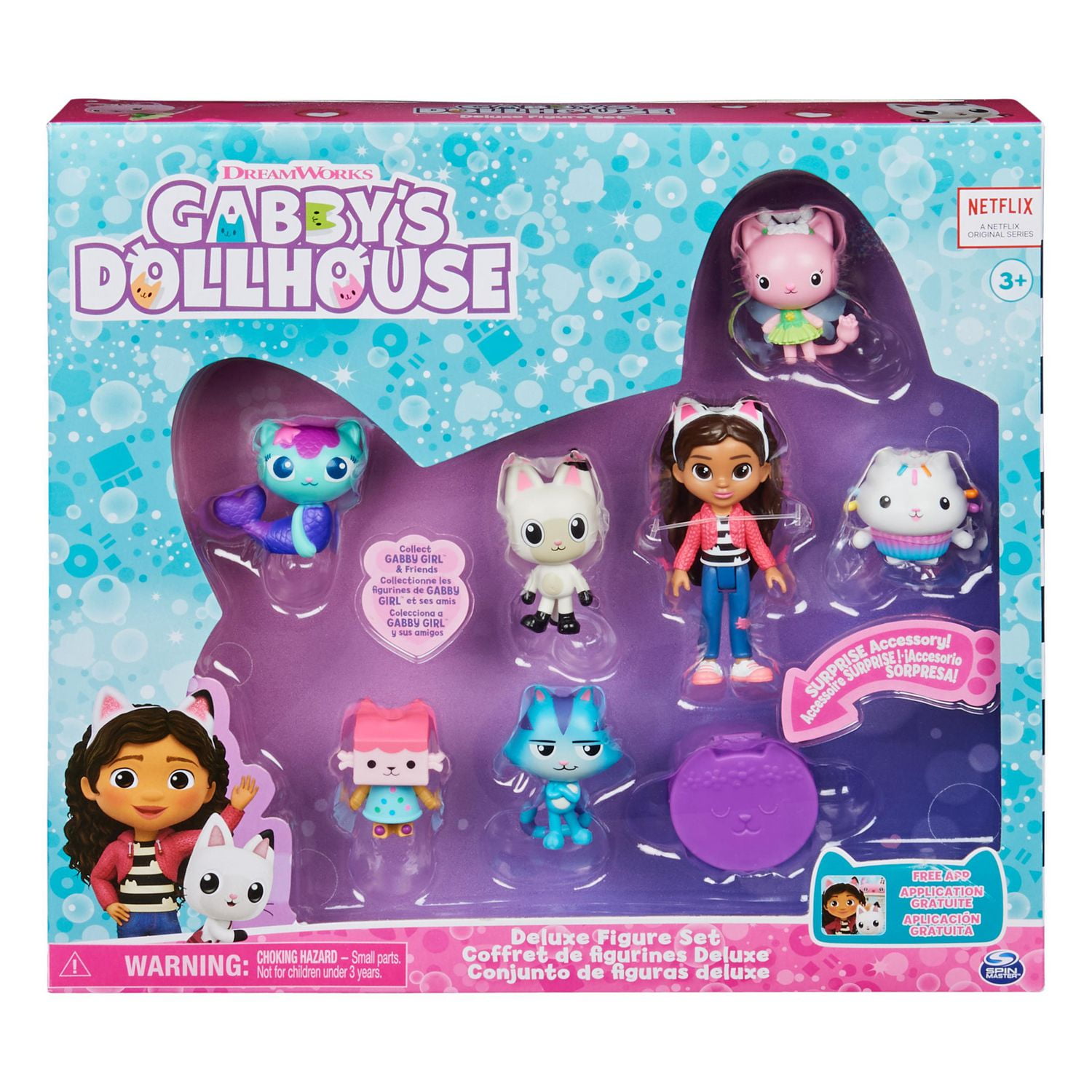 Gabby’s Dollhouse, Deluxe Figure Gift Set with 7 Toy Figures and Surprise Accessory, Kids Toys for Ages 3 and up