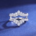 thumbnail image 3 of SFTING Enhancers for Engagement Rings Wedding Guard Women AAAAA CZ 925 Sterling Silver Size 9, 3 of 6