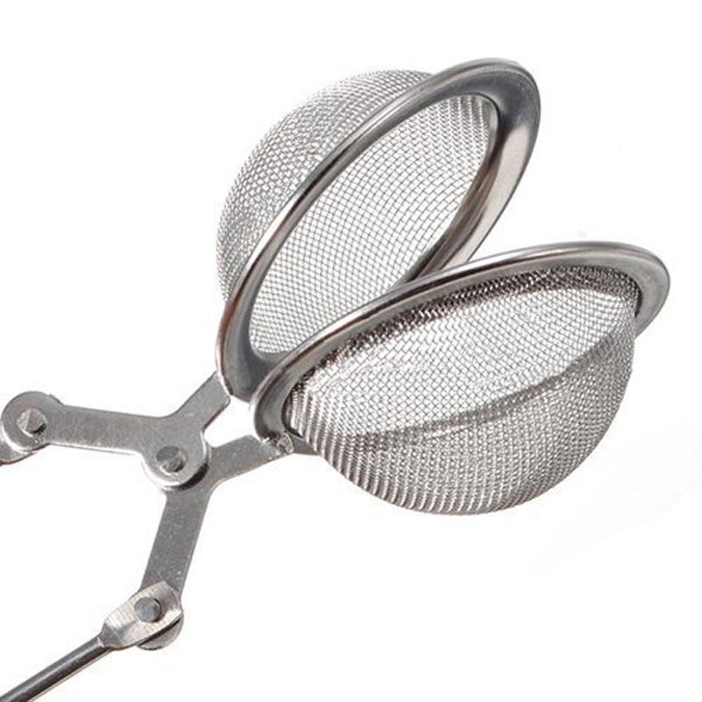 Stainless Steel Spoon Tea Leaves Herb Mesh Ball Infuser Filter Squeeze