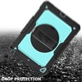 thumbnail image 3 of For Apple iPad Mini 4th / Mini 5th Generation Shockproof Protective 360 Rotating Stand W. Strap Case Cover - Black/Black, 3 of 5