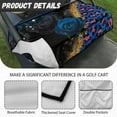 thumbnail image 6 of Renewold Golf Cart Seat Cover with 4 Pockets Comfort Sweat Absorption Golf Cart Towel Seat Cover Accessories Universal Fit for 2 Person Club Car, Rose Blue Leopard Print, 6 of 7