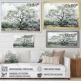 thumbnail image 4 of Designart "White Green Muted Tree" Landscape Trees Floater Framed Wall Decor, 4 of 7