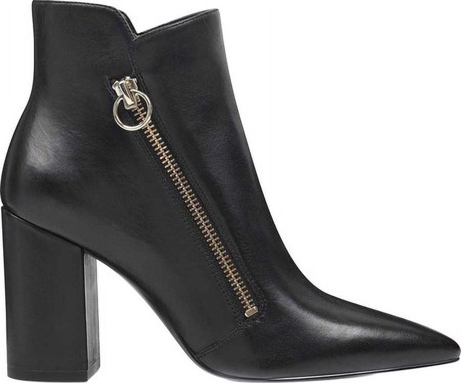 Nine West Women s Russity Side Zip Leather Ankle Boot Black Size