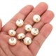 thumbnail image 3 of Botones de perla de 12mm, 100 piezas de botones grandes de perlas falsas blancas con shank para manualidades de costura de ropa, beige, 3 of 5