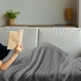 thumbnail image 3 of Geometric Soft Flannel Fleece Throw Blanket, Black and White Thin Zigzag Lines Horizontally Aligned Repeating Pattern, Cozy Plush for Indoor and Outdoor Use, 50" x 70", Black and White, by Ambesonne, 3 of 5