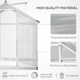 thumbnail image 4 of Outsunny 8' L x 6' W Walk-In Polycarbonate Greenhouse with Roof Vent for Ventilation & Rain Gutter, Hobby Greenhouse for Winter, 4 of 10
