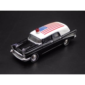 Open Box 1957 CHEVY CHEVROLET HEARSE PATRIOTIC USA SERVICE MEMBER 1:64 SCALE DIECAST CAR