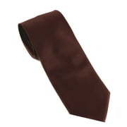 BuyYourTies - Mens Solid Neck Tie - Brown