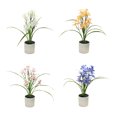 thumbnail image 2 of Artificial Potted Flower Plastic Realistic Fake Flower Home Office Decoration, 2 of 10