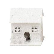 Clearance Item!Veeogra JOYWU Lighted Wooden Houses for Tabletop Decor 1 Pcs Village Houses with Snow And Led 12cm Winter Village Accessories Set White Xmas House Figurine,Home Decor