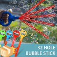 thumbnail image 3 of Smiling Face 32 Hole Bubble Stick with Bubble Refills, Children's 5-Claw Bubble Wands Toy, Kids Bubble Machine Toy Party Favor, 3 of 5