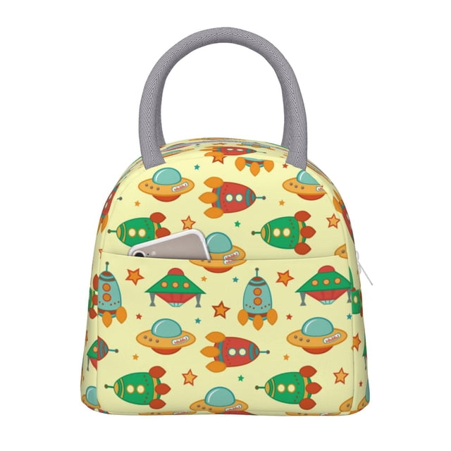 Balery Colorful Outer Space Bolsa de Almuerzo para Mujeres, Caja de Almuerzo, Bolsa de Almuerzo Pequeña Impermeable, Tote de Almuerzo Reutilizable con Gran Capacidad