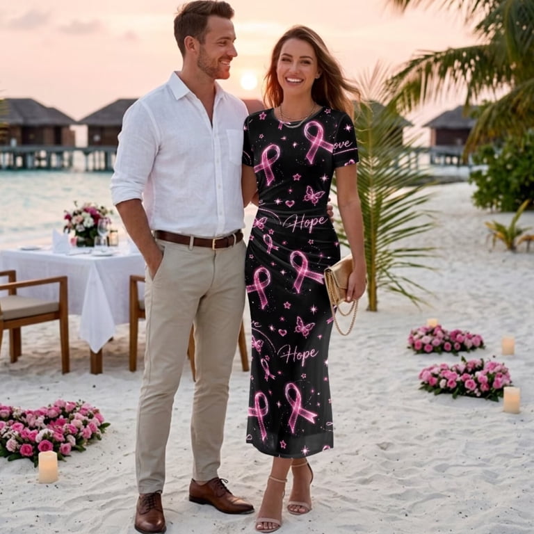 breast cancer pink dresses Pink with a Purpose In honor of Breast Cancer Awareness Month, we're showcasing some of our favorite pink dresses to celebrate the strength & resilience of those affected by breast cancer