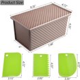 thumbnail image 3 of YOPTOP Pullman Loaf Pan with Lid Premium Non-Stick Sandwich Bread Loaf Pan with Lid Carbon Steel Bread Pans for Baking Gold,8x4pullmanloafpan, 3 of 7