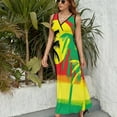 thumbnail image 6 of Palm Trees in Jamaica Colors Sleeveless Dress Dresses Women Summer Evening Dresses Ladies Bohemia Long Dresses, 6 of 9