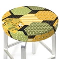 thumbnail image 3 of Naloa Bee honey Round Bar Stool Cushion Cover 12-14 inch, Fits Kitchen, Office, Restaurant Chairs - 13 inch, 3 of 7