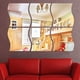thumbnail image 2 of Pegatinas de pared con ondas estéreo de acrílico brillante y plateado para decoración de dormitorios y habitaciones de bebés, 2 of 2