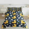 thumbnail image 2 of jejeloiu Kawaii Duck Bedding Comforter Set,Cartoon Daisy Flower Twin Comforter Sets,Yellow Blue Bedding Set For Girl Kids,Luxury Bedroom Decor Reversible,2pcs, 2 of 8