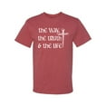 thumbnail image 2 of Wild Bobby The Way, The Truth & The Life Inspirational/Christian Men Graphic Tee, Vintage Heather Red, 5X-Large, 2 of 5