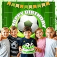 thumbnail image 2 of Soccer Happy Birthday Banner Backdrop Green Light Flags Soccer Happy Birthday Banner Sports Themed Party Decorations for Boys Kids, 2 of 10