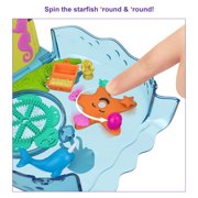Polly Pocket Bubble Aquarium Playset, Mermaid Toy with 2 Micro Dolls & Water Play Accessories