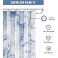 thumbnail image 4 of Blue Marble Shower Curtain - 100% Polyester Fabric Shower Curtains for Bathroom, Waterproof & Anti-Rust Grommet (72 x 84 inches，LightBlue), 4 of 6