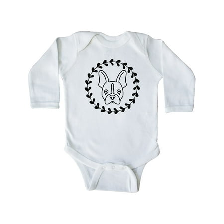 

Inktastic Boston Terrier Dog Gift Idea Gift Baby Girl Long Sleeve Bodysuit