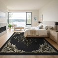 thumbnail image 3 of ODIKA 9'x12' Washable Area Rug Medallion With Vintage Moon Phase Border Snake Gothic Celestial Playful for Great Room, Indoor Concept, Large Living Low Pile, Flatwoven, 3 of 7