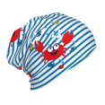 thumbnail image 2 of Sikiie Red Funny Crab on Blue Stripe Toddler Beanie Kids Beanie Hat Warm Winter Hats for Boys Girls Knit Cap, 2 of 7