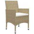thumbnail image 5 of vidaXL 5 Piece Garden Dining Set Beige, 5 of 5