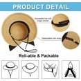 thumbnail image 4 of Sombreros de sol para mujer UPF 50+ Sombrero de playa ligero plegable/empacable para mujer MFZFUKR CZMR-YX184-3, 4 of 7