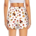 thumbnail image 2 of Lsque Autumn Maple Leaf with Hedgehog Printed Women's Running Shorts with Liner Pockets,Elastic Quick Dry Workout Athletic Gym Yoga Shorts,Womens High Waist Shorts-X-Large, 2 of 9